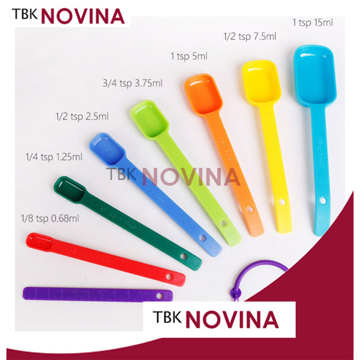 SENDOK TAKAR Set 6 in1 Warna - Measuring Spoon Cup Sendok Ukur Bumbu Tepung Air Gula Kopi - Image 7