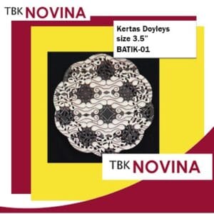 [250pcs] Kertas Doyleys / Doilies / Doyli 3.5" (Batik) - Alas Toples Kue / Kertas Renda