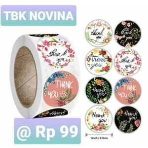 [KODE 07] Stiker Thank You / Label Segel Thank You (10 pcs)