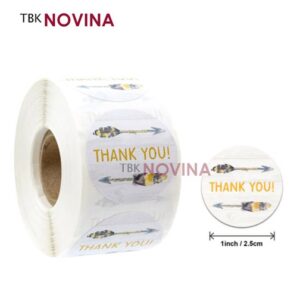 [KODE 54] Stiker Thank You / Label segel Terima kasih 2.5cm (10pcs)