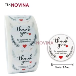 [KODE 65] Stiker Thank You / Label segel Terima kasih 2.5cm (10pcs)