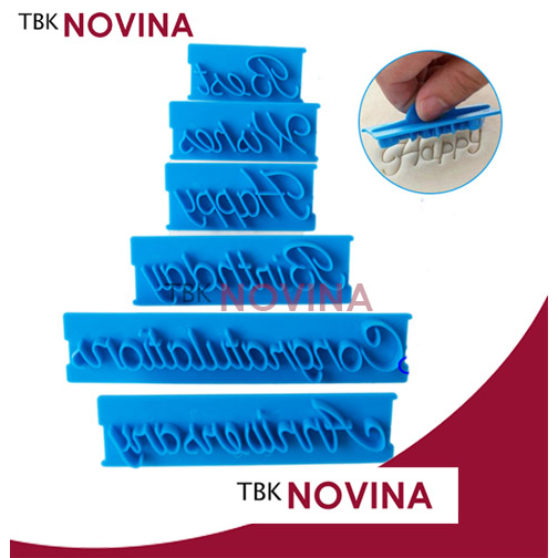 Cetakan Kue Kering Fondant Huruf Angka Alfabet Alphabet 40pcs / Embosser - Image 8
