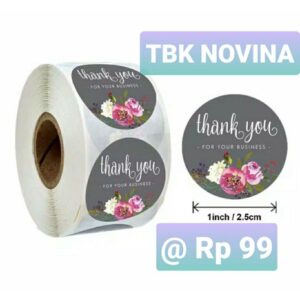 [KODE 16] Stiker Thank You / Label Segel Thank You (10 pcs)