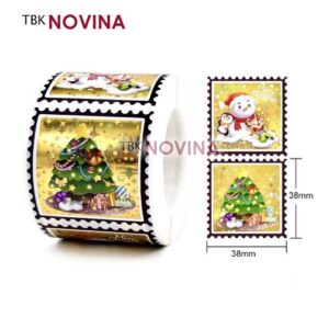 [KODE CHRISTMAS ] Stiker Natal / stiker christmas Label Segel  2.5cm (10 pcs)