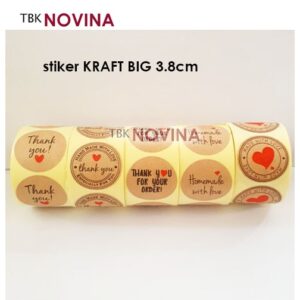 [ BIG KRAFT ] Stiker Thank You / Label Segel Thank You BIG  3.8cm (10 pcs)