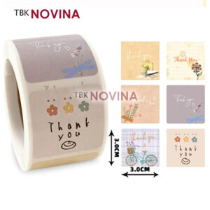 [KODE 173 ] STIKER THANK YOU KOTAK / STIKER LABEL SEGEL 3cm SQUARE