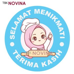 [KODE HIJAB CHEF ] STIKER THANK YOU CUTE LUCU / STIKER LABEL SEGEL 2.5cm