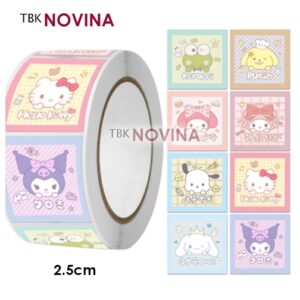 [STIKER SANRIO 10 pcs ] STIKER SANRIO & FRIENDS CUTE LUCU / STIKER LABEL SEGEL 2.5cm / 2cm