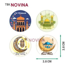 [KODE EID ] Stiker Idul Fitri / Stiker Lebaran / Label segel Terima kasih 2.5cm & 3.8cm (10pcs)