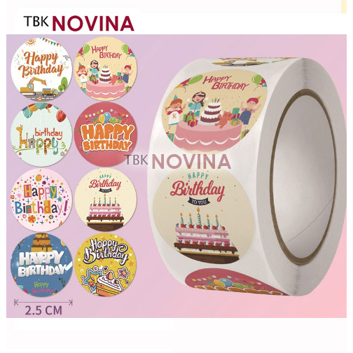 Stiker Happy Birthday / Label Segel Happy Birthday (10 pcs) - Image 3