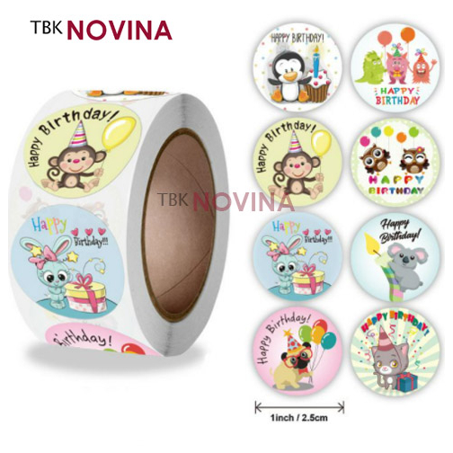Stiker Happy Birthday / Label Segel Happy Birthday (10 pcs) - Image 4