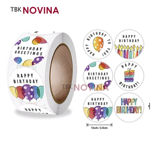 Stiker Happy Birthday / Label Segel Happy Birthday (10 pcs) - Image 8