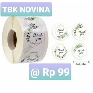[KODE 02] Stiker Thank You / Label Segel Thank You (10 pcs)