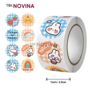 [KODE 125] Stiker Thank You / Label segel Terima kasih 2.5cm (10pcs)