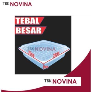 [25pcs] Thinwall Besar Square 2500ml / Square 3600ml Tebal Plastik Tempat Penyimpanan Makanan
