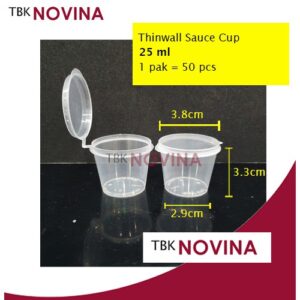 [1 DUS ] Thinwall Cup 25ml / 35ml / 60ml / 100ml / 150ml Plastik Tempat Saos Cup Sambel Per Dus