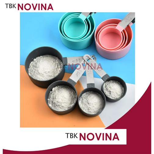 SET 8 PCS SENDOK GELAS TAKAR HANDLE STAINLESS STEEL DESAIN TERBAIK - Image 2