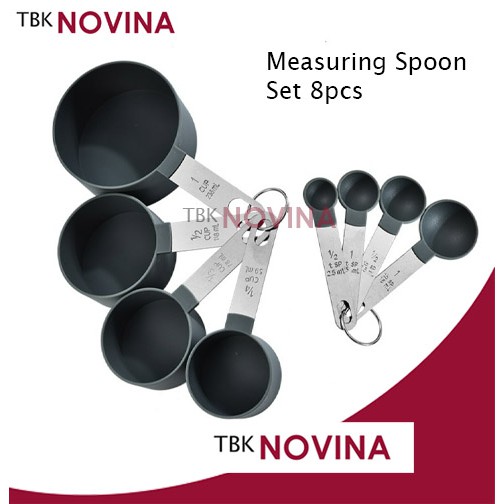 SET 8 PCS SENDOK GELAS TAKAR HANDLE STAINLESS STEEL DESAIN TERBAIK - Image 8