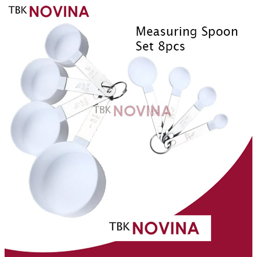 SET 8 PCS SENDOK GELAS TAKAR HANDLE STAINLESS STEEL DESAIN TERBAIK - Image 9