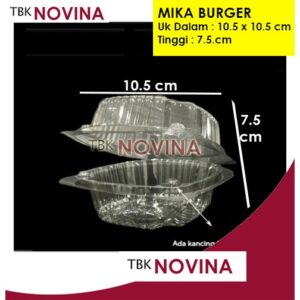 Mika Burger Plastik Bening Roti Donut Hamburger