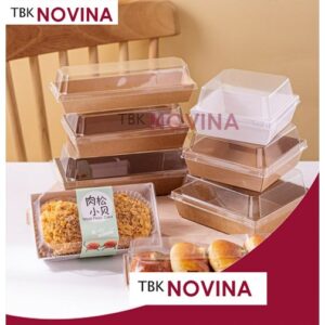 [10set] TRAY KUE / PAPER TRAY + TUTUP MIKA / CAKE BOX / KOTAK KUE TRAY