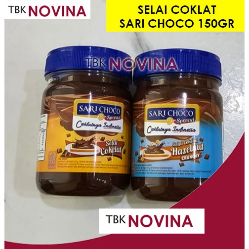 SELAI COKLAT SARI CHOCO COKLAT / HAZELNUT CRUNCHY 150GR ( SELAI SARI ROTI ) - Image 2
