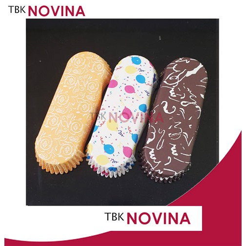 PAPER CUP CASE ROTI OVAL CM / KERTAS ALAS CUP ROTI LAMINASI / ALAS PANGGANG ROTI KINCIR - Image 3