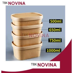 [ ECER 1 PCS ] BROWN PAPER LUNCH BOX / KOTAK NASI COKLAT